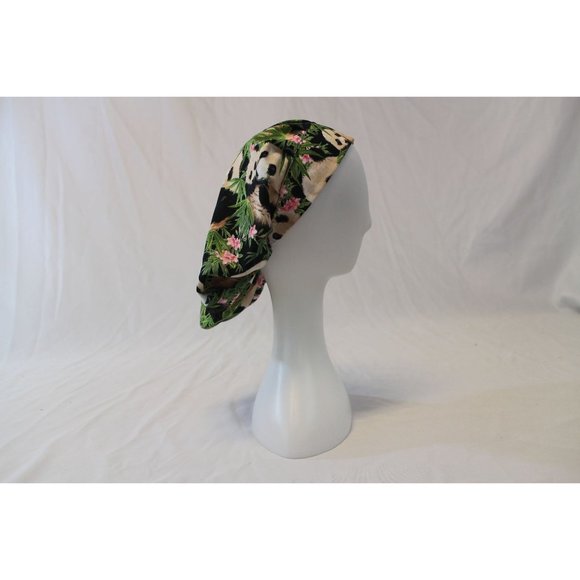Panda Bouffant Surgical Dental Scrub Cap Chemo Hat - Picture 4 of 4